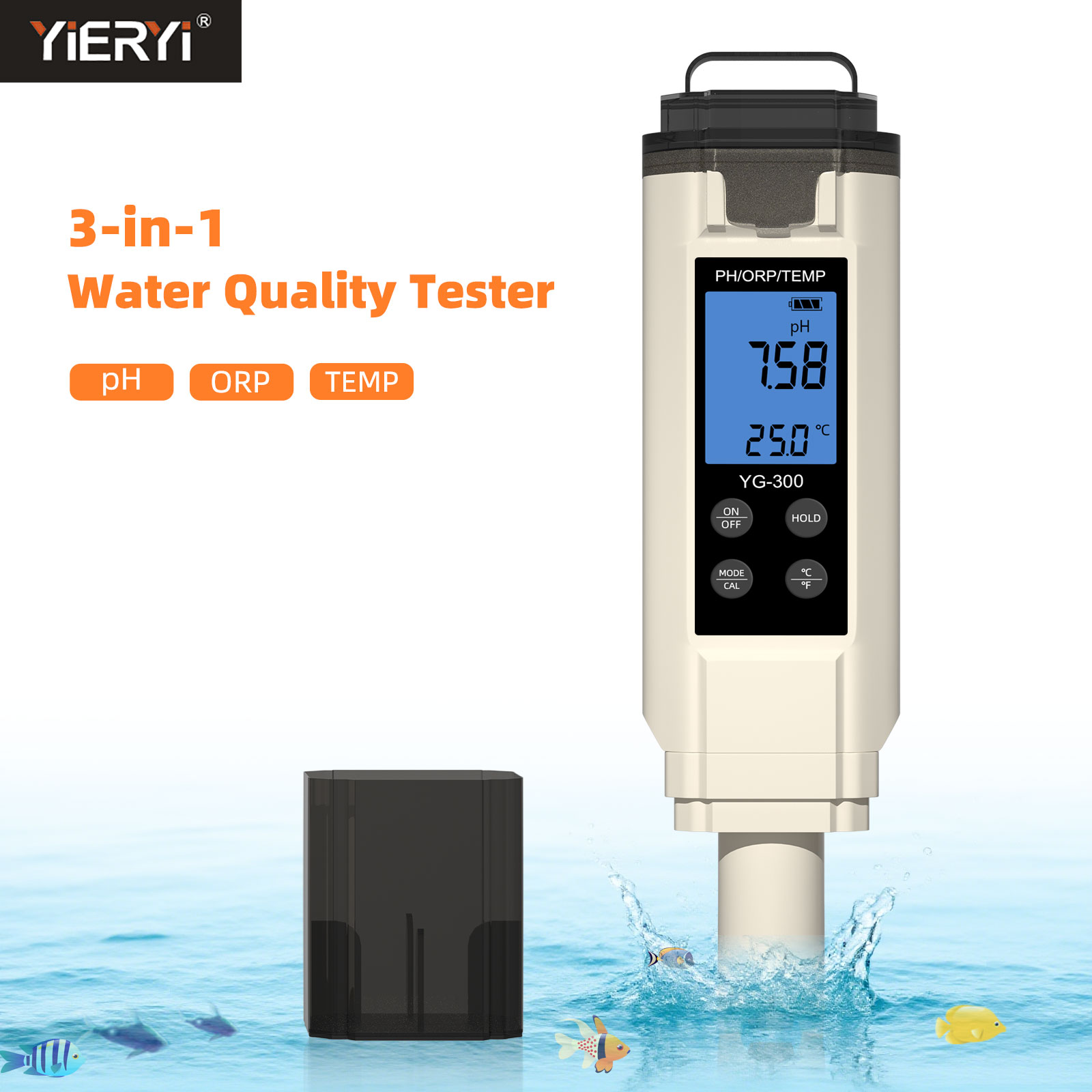 Ph Meter Digital Water Tester - 이에리이 디지털 3 in 1 PH/ORP/온도