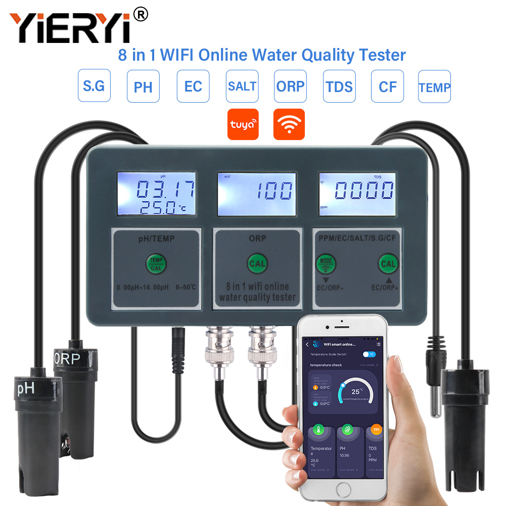Ph Meter Digital Water Tester - 이에리이 와이파이 투야 스마트 PH ORP
