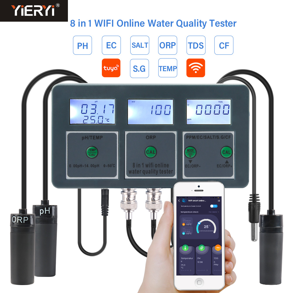 WiFi Tuya 스마트 PH 측정기 데이터 로거 온도 - Ph Meter Digital Water Tester 리뷰 및 가격
