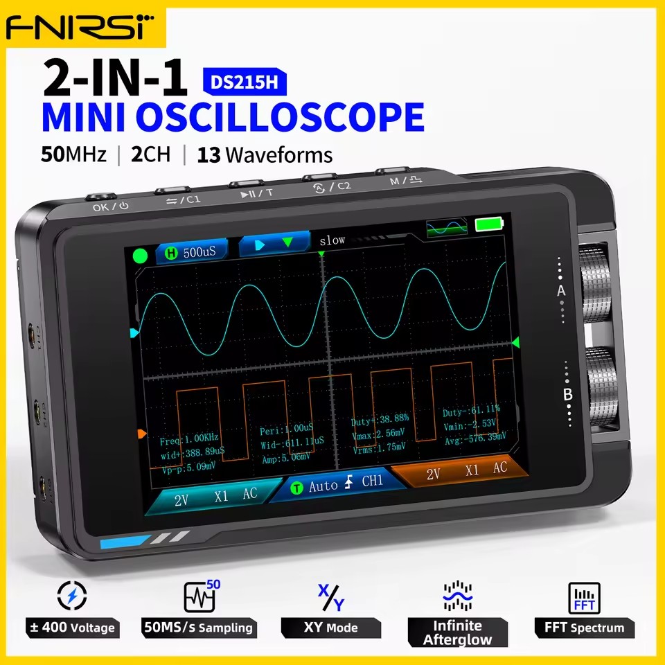 FNIRSI DS215H 휴대용 소형 HD 화면 디지털 - Fnirsi Digital Oscilloscope Handheld 리뷰 및 가격
