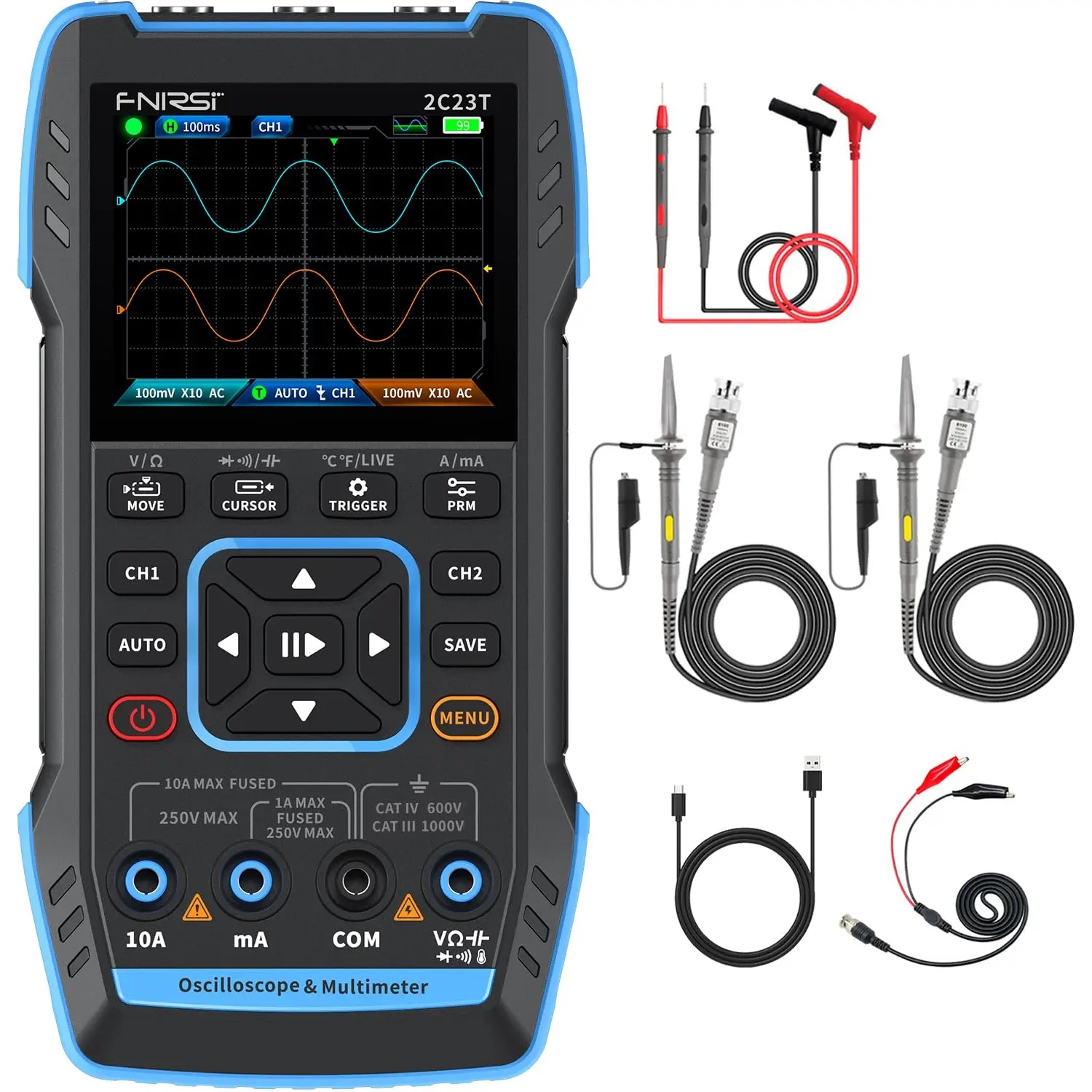 2C23T 3-in-1 휴대용 오실로스코프 멀티미터 신 - Fnirsi Digital Oscilloscope Handheld 리뷰 및 가격