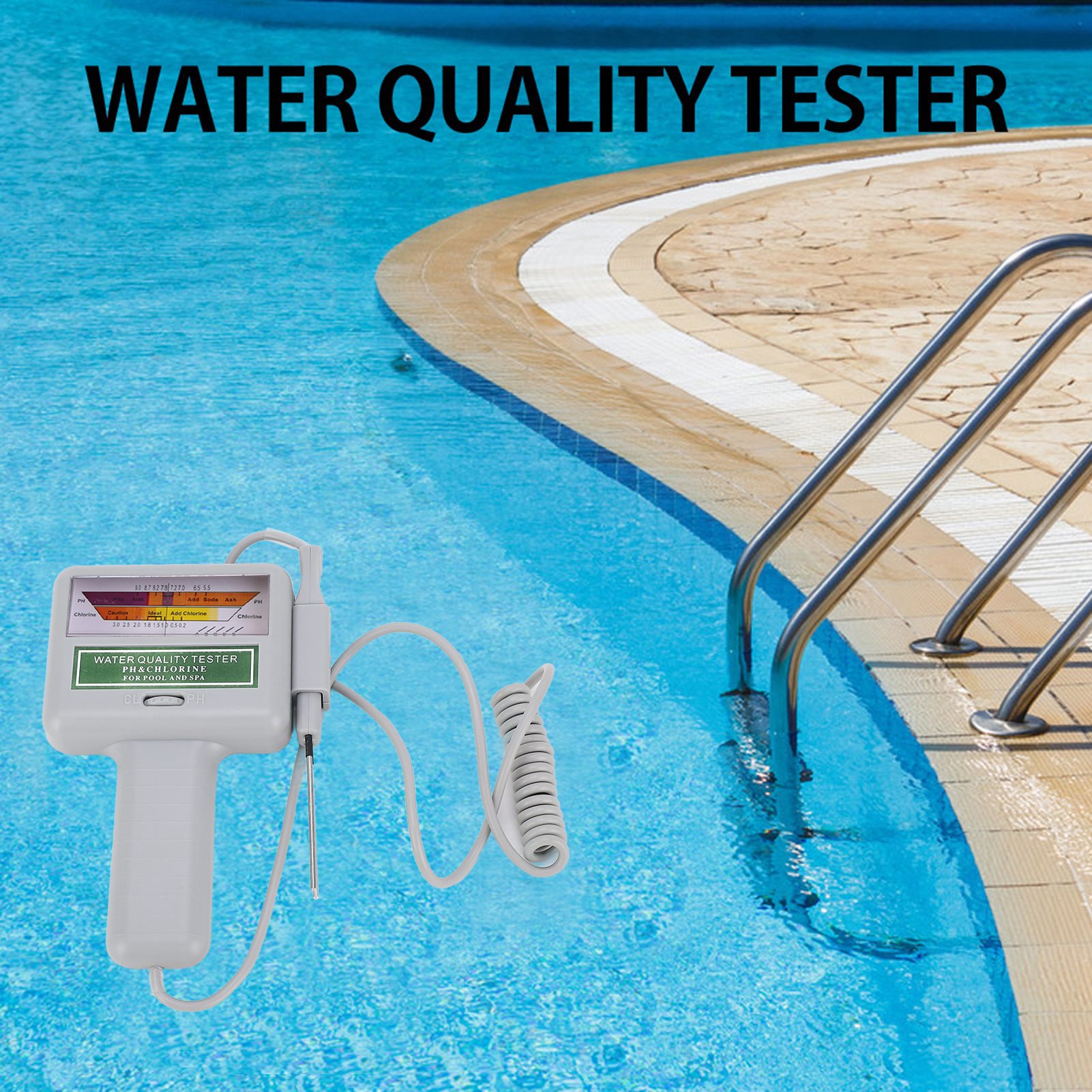 디지털 수영장 물 테스터 pH 염소 측정기 간편 작동  - Ph Meter Digital Water Tester 리뷰 및 가격