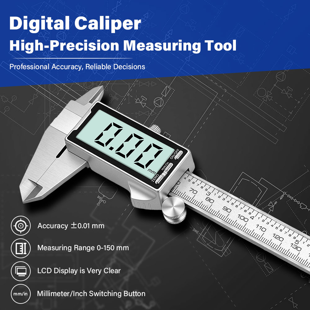 새로운 150mm 6인치 스테인레스 스틸 디지털 버니어 - Digital Caliper 150Mm Stainless Steel 리뷰 및 가격