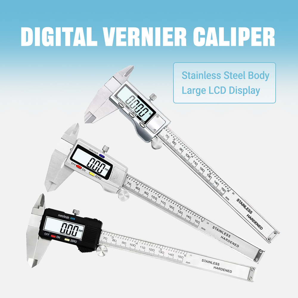 전자식 버니어 캘리퍼스 6인치 정밀 도구, LCD 디스 - Digital Caliper 150Mm Stainless Steel 리뷰 및 가격
