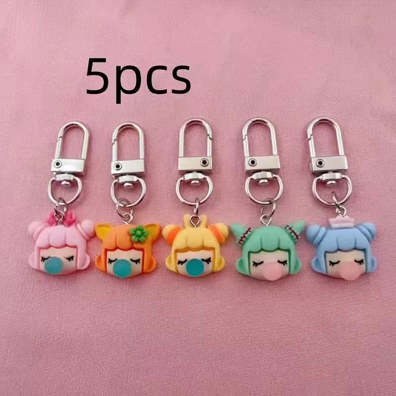 5개입 레진 소녀 열쇠고리, 가방 및 자동차 액세서리에 - Packaging 리뷰 및 가격